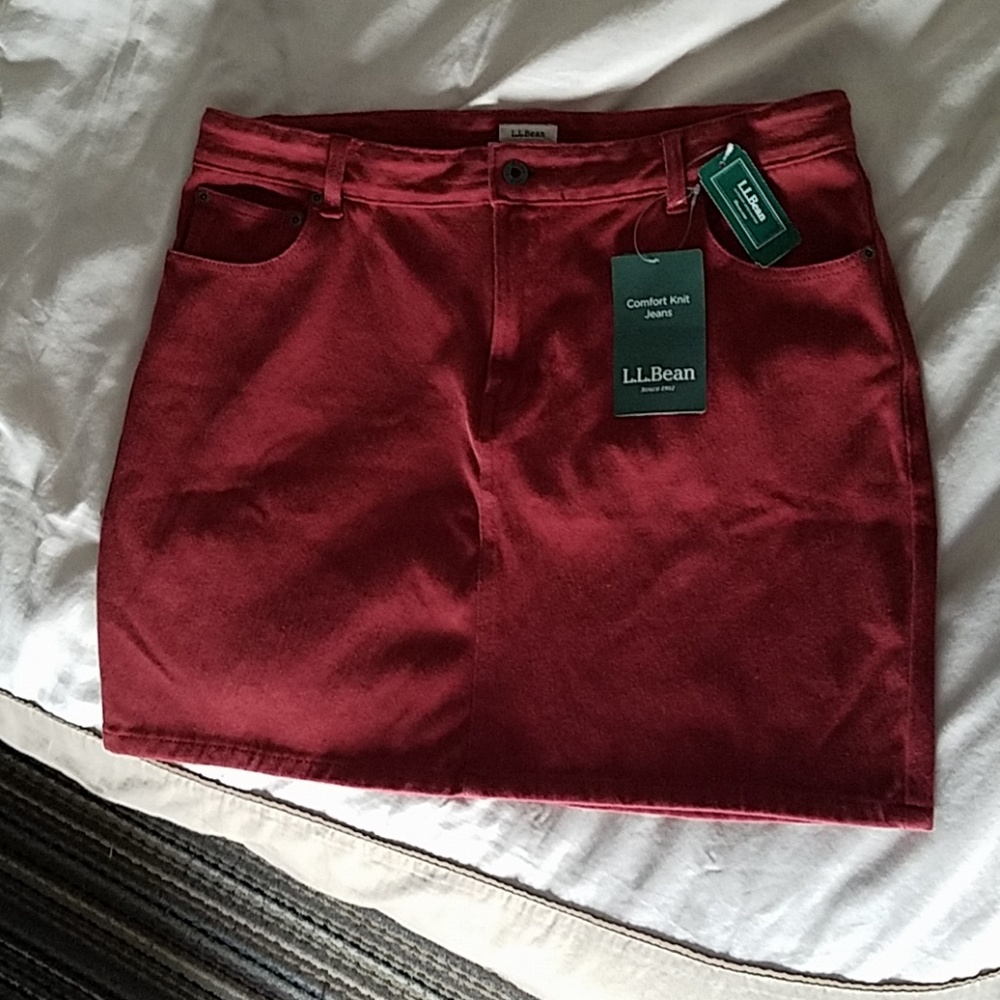 LLbean comfort knit skirt